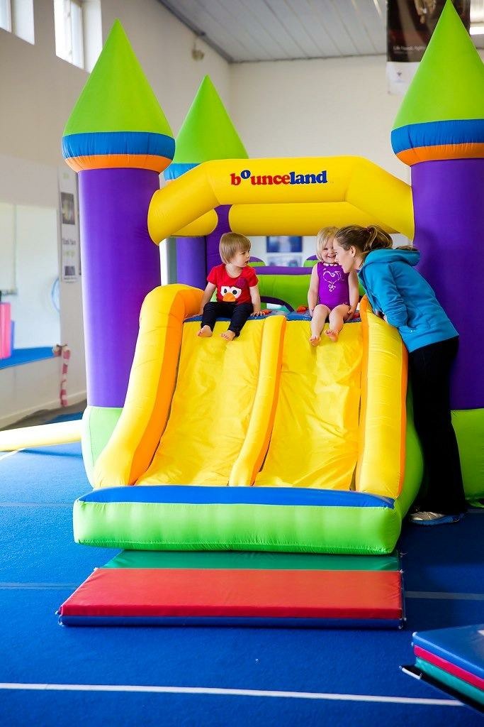 open gym for preschool students in bouncy castle